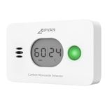 CPVAN Wireless 3-in-1 Carbon Monoxide Detector with Temperature & Humidity, Carbon Monoxide Alarms for Home Safety, CO Alarm with 10 Years Life, EN 50291. 1 Pack