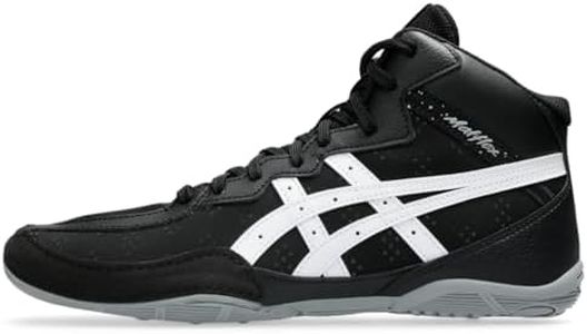 ASICS Men's Matflex 8 Wrestling Shoes, 10.5, Black/White