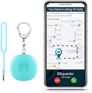 5-in-1 Self Defense Personal Alarm for Women, Notify Emergency Contact by Email/SMS/Call, GPS Location and Audio Recording, 130db Siren Self Defense, Bluetooth Key Finder, Phone Anti-Lost Alarm