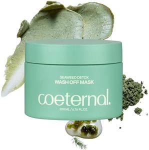 coeternal Seaweed Detox Wash Off Mask, Cooling Korean Clay Mask with Bentonite, Kaolin, Glycerin & Seaweed Extracts for Pore Minimizing, Deep Cleansing, Non-Drying Mud Mask, 200ml / 6.76 fl.oz.