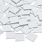 BELLE VOUS 120 Pack Square Mirror Tiles - 2.5 x 2.5cm / 0.98 X 0.98 inch - Mirror Glass Tiles for DIY Projects, Wall, Crafts & Home Decoration - Mosaic Decor Mirrors for Living Room & Bedroom