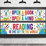 Classroom Decorations Reading Banner and Poster for Teachers Students Colorful Home & Classroom Bulletin Board and Wall Decor for Daycare Library Kindergarten PreSchool Elementary Middle School (Open