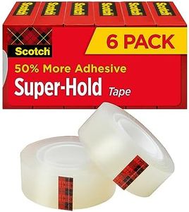 Scotch Super-Hold Tape, 6 Rolls, Transparent Finish, 50% More Adhesive, Trusted Favorite, 3/4 x 1000 Inches, Boxed (700K6)