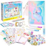 Gifts for 4-12 Year Old Girls,Chardfun Scrapbook kit Girl Toys Age 4 5 6 7 Crafts for Kids Art Supplies for Kids Christmas Birthday Gifts for 8 9 10 11 12 Year Old Girls (93PC)