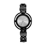 Fastrack Glitch Quartz Analog Grey Dial Metal Strap Watch for Girls-NS6237NM01