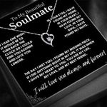 To My Soulmate/Wife Necklace Gift for Valentine Fiancée/Girlfriend Gifts for Her