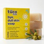 Tuco® Dull Skin Soaps Turmeric, Shea Butter & Coconut Oil Magic Soaps For Bath (75 Gms Pack Of 3) | Paraben Free | Haldi Bath Soap for tan removal | Handmade Soaps For Glowing | Skin Brightening Soap For Men, Women & Kids