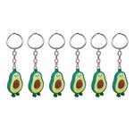 TENDYCOCO Novelty Keychains Pack Avocado Party Favors Handbag Decorations Avocado Keychain Set 6PCS