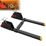 Sulythw Clamp On Pallet Forks, 43” Total Length 2000LBS Pallet Forks for Tractor Bucket with Anti-Slip Tongue, Twin Screw Design, Pallet Forks for Tractor Attachments, Skid Steer, Loader Bucket