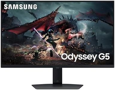 Samsung Monitor Gaming Odyssey G5 (S27DG502), Flat, 27", 2560x1440 (QHD), IPS, 180Hz, 1 ms, AMD FreeSync, Adaptive Sync, HDMI, Display Port, Ingresso Audio, HAS, Pivot, Flicker Free