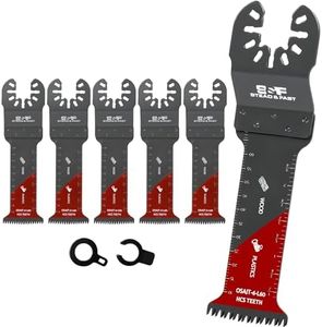 S&F STEAD & FAST 6 PCS Oscillating Tool Blades for Wood, Japanese Teeth Curved Edge, Long Oscillating Saw Blades for Wood, Plastic