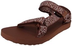 Teva Original Universal Sandals Radio Tigers Eye Brown Patterned Vegan Flip Flops, Radio Tigers Eye, 7 UK