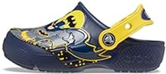 Crocs Unisex-Child Batman Clogs, Superhero Kids, Dc Comics Toddler Shoes, Batman/Navy, 1 Little Kid