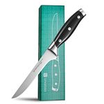 Linoroso Boning Knife 5.7 inch Kitchen Knife with Elegant Gift Box, Sharp Forged German Carbon Stainless Steel Fillet Knife for Meat, Fish, Poultry, Full Tang, Ergonomic Handle