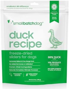 smallbatch Pets Freeze Dried Raw Dog Food, Duck Recipe, 25 oz, Organic High Protein Dog Food, Grain Free, Made in The USA, Humanely Raised Meat, Single Protein, for Picky Eaters, Hydrate & Serve