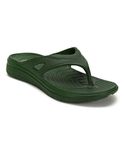 PARAGON K3415G Men's Lightweight, Waterproof Olive Green Flip Flops | Comfortable Slippers with Durable Anti-Skid Sole, Cushioned Footbed & Sturdy Build for Outdoor Use