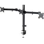 BONTEC Triple Monitor Stand for 3 Monitors 13-24 inch, Triple Arm Desk Mount for LCD LED Computer Screens Up to 10kg, VESA 75x75/100x100 with 2 Installation methods