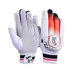 KOOKABURRA Beast 5.1 Batting Gloves - White / Red, Small Junior Right Hand