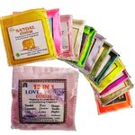Natural Fragrance Sachets, 12 Scents - Sandalwood, Lavender, Lily, Rose, Jasmine, Lotus, Musk, Champa, Vanilla, Mogra, Hibiscus, Intimate, for Wardrobe and Drawers