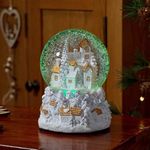 Marco Paul Winter Wonderland Christmas Snow Globe - Large Durable Handpainted 12cm Musical Snow Globe with glitter snow effect - Indoor Festive decoration for home decor