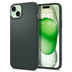 Spigen Liquid Air Back Cover Case Compatible with iPhone 15 Plus (TPU | Abyss Green)