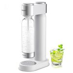 Philips Stainless Sparkling Water Maker Soda Maker Machine for Home with Quick Twist BPA free PET 1L Carbonating Bottle, Compatible with Any Screw-in 60L CO2 Exchange Carbonator(NOT Included), White