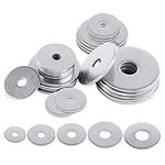 Glarks 100Pcs M5 x 20mm Large Fender Washers 304 Stainless Steel Flat Washers Set for Screw Hardware Lock