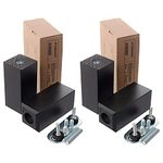 ikea STUBBARP (BESTA) Legs, Solid Wood, Black-Brown - Set of 4