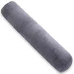 AS AWESLING Body Pillow for Adults, Full BodyPilllow for sleeping, Long Round Cervical Pillow, Bolster Pillow, Side Sleeper BodyPillow with Cover (GREY, 120 x 20 CM)