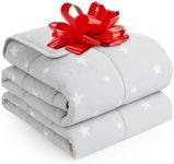 Dreamscene Star Teddy Fleece Weighted Blanket, Soft Fluffy Quilted Throw, Silver Grey, 100 x 150cm - 3kg (Disclaimer:Only suitable for age 3+years)