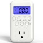 HBN Watt Meter Electricity Usage Monitor LCD Plug in Power Meter Digital Cost Watt/VA KWH/Hour Hz/PH Voltage Amp Meter with Backlight, 9 Display Modes for Energy Saving, Power Consumption Monitor