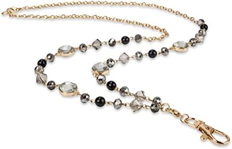 SPUNKYsoul Chain Lanyard for Women (Black/Gold/Gray)