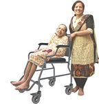 ARCATRON MOBILITY Reinventing Assisted Living By Frido|2000 Commode Wheelchair With Removable Armrest,Locking Caster Wheels,Cushion Seat,150 Kg,For Elderly,Tall & Heavy Adults With Limited Mobility