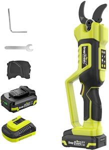 SnapFresh 20V Brushless Electric Pruning Shears, 1.6" Cordless Heavy Duty Tree Pruner with Smart Display & LED Light, 2.0Ah Battery & Fast Charger Included, SK5 Blade Branch Cutter