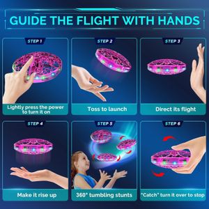 Mini UFO Drone for Kids – LED Light Flying Toy
