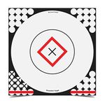 BIRCHWOOD CASEY Shoot-N-C 17.25" White & Black Open-Sight Reactive Target - Highly Visible Instant Feedback Self-Adhesive Shooting Target Stickers with Repair Paster - 5 Targets, 200 Pasters
