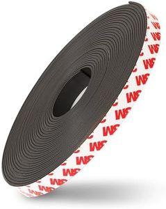 Nastro Magnetico Adesivo, Calamita Adesiva 5m x 15mm Striscia Magnetica Autoadesiva Forte per Zanzariera Finestre Progetti Artistici Lavagne Bianche