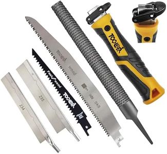TOOLAN: 5 Multi founction Saw & File Set, Precision Razor, Drywall, 9 Inch Heavy Duty Extra Long Blade Saws Wood File, for Wood, Drywall, Craft, Home Repair, Portable Toolbox