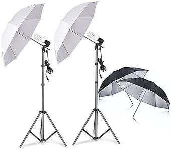 SLOW DOLPHIN Photography Umbrella Lighting Kit,400W 5500K Daylight Photo Portrait Continuous Reflector Lights for Camera Video Studio Shooting White/Black Umbrella