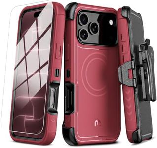 M MYBAT PRO for iPhone 18 Pro Case with Belt Clip Holster,Magnetic Case