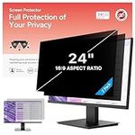 MOBDIK [2 Pack] 24 Inch Removable Computer Privacy Screen Filter for 16:9 Widescreen Computer Monitor - Anti-Glare - Anti-Scratch - UV-Blocking for 24 in Data Confidentiality Shield