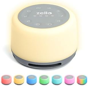 Award Winning Zello Original White Noise Machine Baby White Noise Sound Machine for Baby Kids Adults with 30 Soothing Sounds 7 Colour Night Light Memory Function Rechargeable Baby Sleep Aid