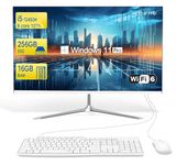 SZTPS 23.8" FHD All in One PC Desktop Computer,i5-12450H 8 core Processor,16 GB RAM,256 GB SSD,WiFi,Bluetooth WiredKeyboard & Mouse,Windows 11 Pro PC (Flat panel)