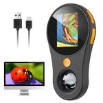 Mini Microscope for Adults, SKYBASIC 2" IPS Screen 500X Digital Microscope Camera, Fixed Focus, PC Compatible, Handheld Pocket Microscopes for Explore Plants Grow/Kids Science Edu Fun Birthday Gifts