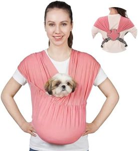 Supet Dog Sling Carrier for Small Pets, Hands Free Front Cat Sling, Reducing Back Neck Pain Anti-Anxiety, Adjustable Soft Carrying