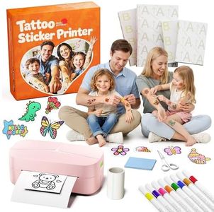 Phomemo TK32 Sticker for Kids Maker Upgrade Kit - Temporary Tattoo Maker, Easy DIY Custom Tattoo in a Minute | Perfect Party Gift for Kids to Create Fun,Pink
