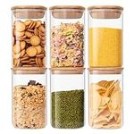 Glass Food Storage Jars 37 oz Set o