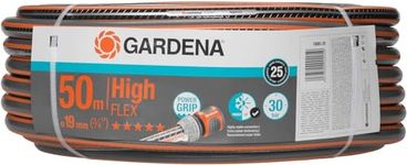 Gardena Comfort Highflex hose 19 mm (3/4 inch), 50 m: garden hose with power-Grip profile, 30 bar bursting pressure, highly flexible, dimensionally stable, Frost/UV-resistant, packed (18085-20)