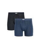 SAXX UNDERWEAR Mens Vibe Xtra Boxer Brief 2 Pack M BLACK/NAVY