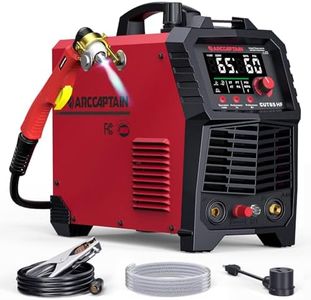 ARCCAPTAIN 65Amp Plasma Cutter, Pilot Arc Plasma Cutting Machine, Cuts 1-1/8" Max, Built-in air filter, Upgraded Large LED Display, 110V/220V, Supports Rust Removal & Expanded Metal, 2T/4T, PA/PT